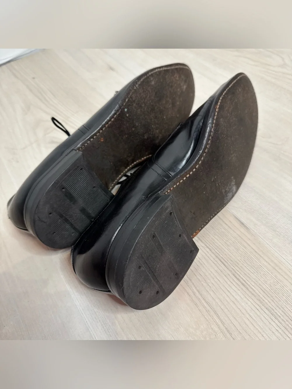 Vintage Classic Black Leather Men’s Dress Shoes - Lace-Up Oxford size 11